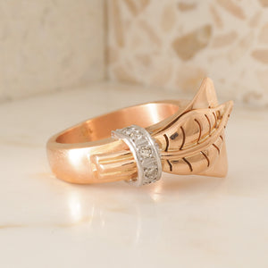 Retro Gold and Diamond Ring
