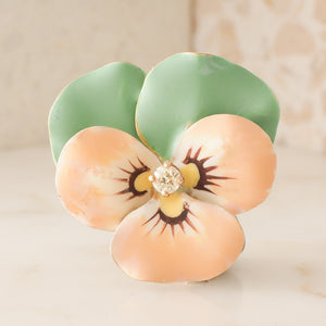 Enamel Pansy Brooch