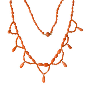 Fancy Coral Bead Necklet