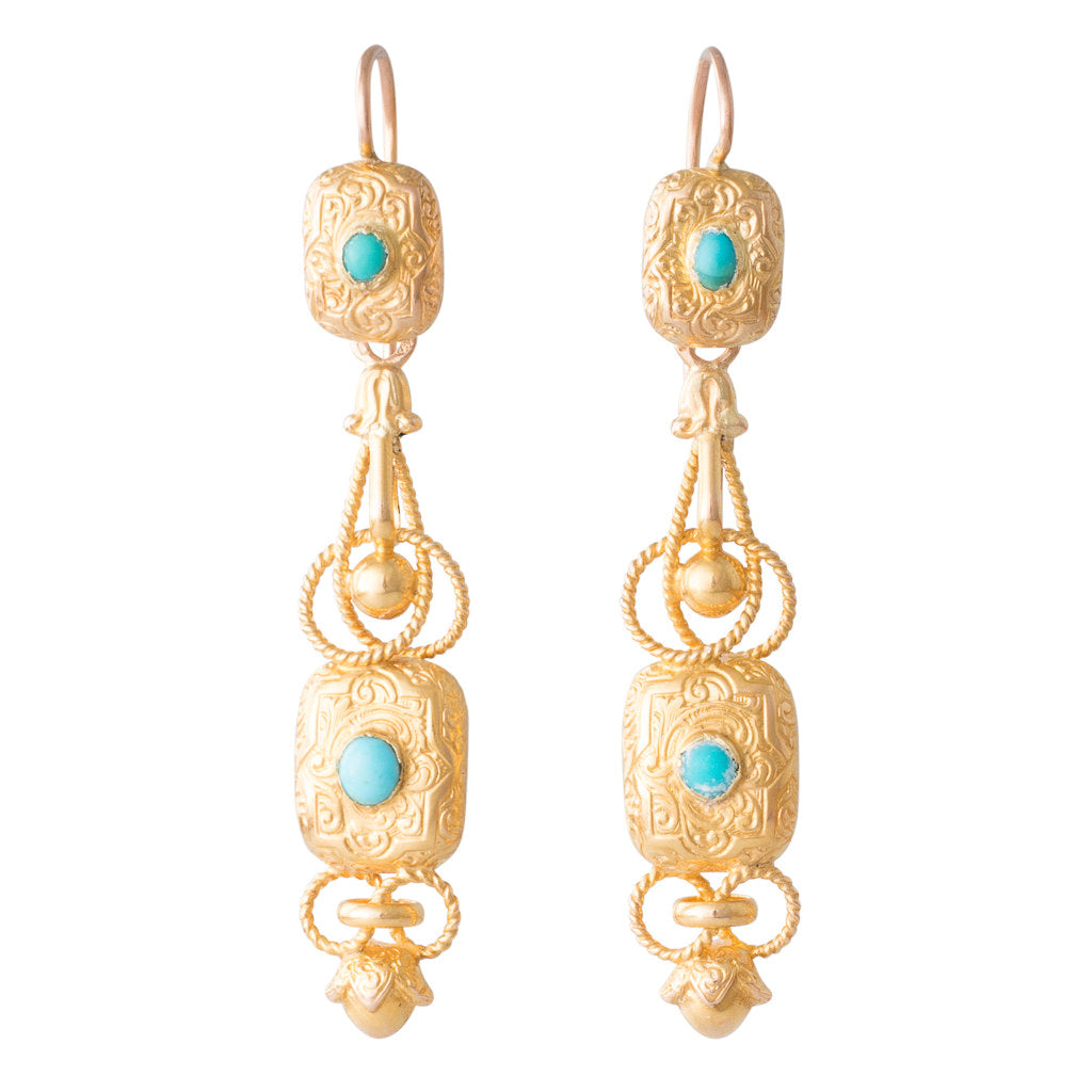 Antique Earrings with Turquoise