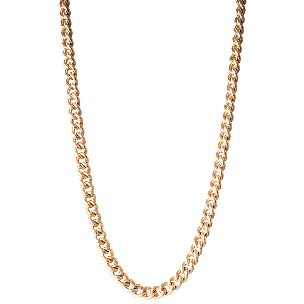 A Yellow Gold Curb Link Necklace