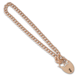 9ct Rose Gold Padlock Bracelet