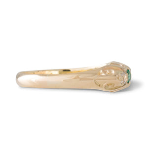 An Emerald Half Hoop Ring