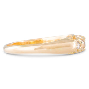 A Champagne Diamond Half Hoop Ring