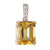 Yellow Beryl and Diamond Pendant