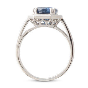 Sapphire and Baguette Diamond Ring