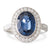 Unheated Sapphire Cluster Ring
