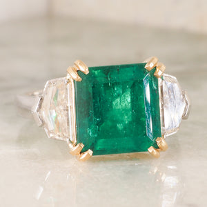 3.70ct Colombian Emerald Ring