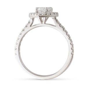 Pear Shape Diamond Cluster Ring