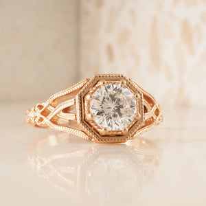 1.04ct Octagonal Diamond Ring