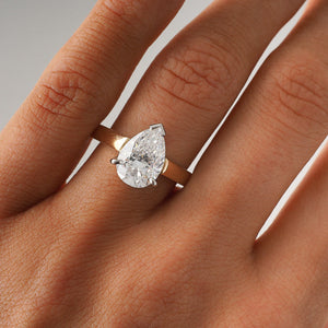2.23ct Pear Cut Diamond Solitaire