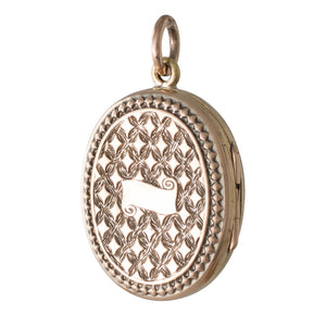 Engraved Oval Locket