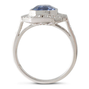 Sri Lankan Sapphire & Diamond Ring