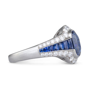 4.52ct Sapphire & Diamond Ring