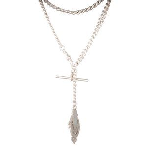 Antique Silver Chain with Medal