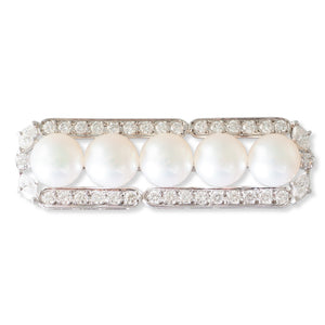 Mikimoto Pearl and Diamond Pendant
