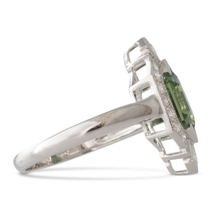Tourmaline and Diamond Ring