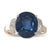 Unheated Sapphire & Diamond Ring