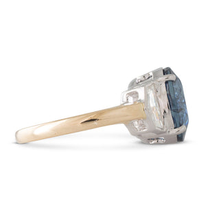 Unheated Sapphire & Diamond Ring