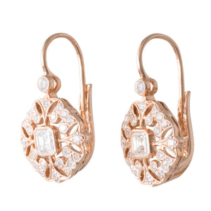 Rose Gold Diamond Earrings