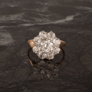 Old Cut Diamond Cluster Ring