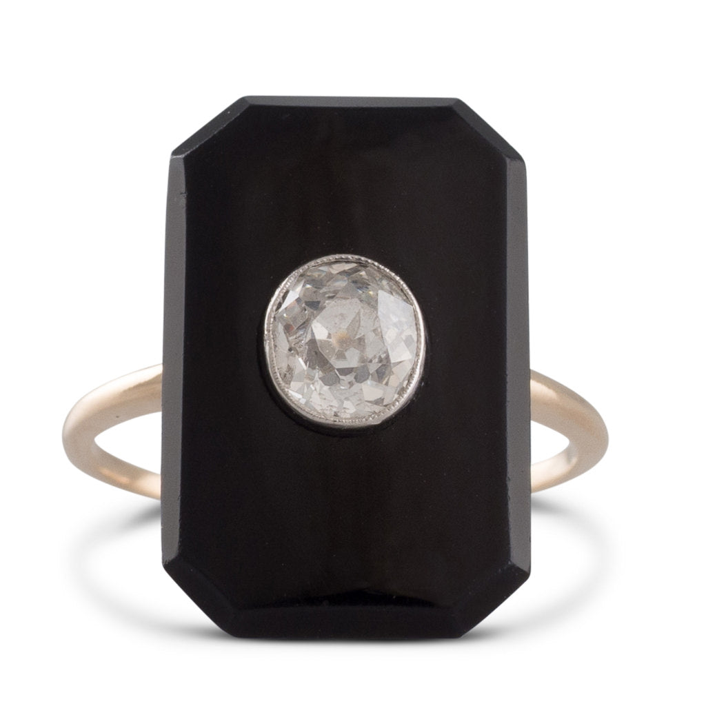Antique Onyx Diamond Ring
