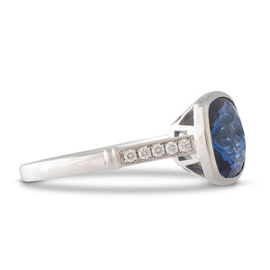Cushion Cut Sapphire Ring