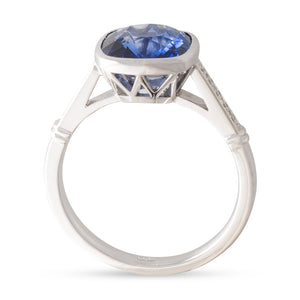 Cushion Cut Sapphire Ring