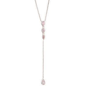 Pink Diamond Lariat Necklet
