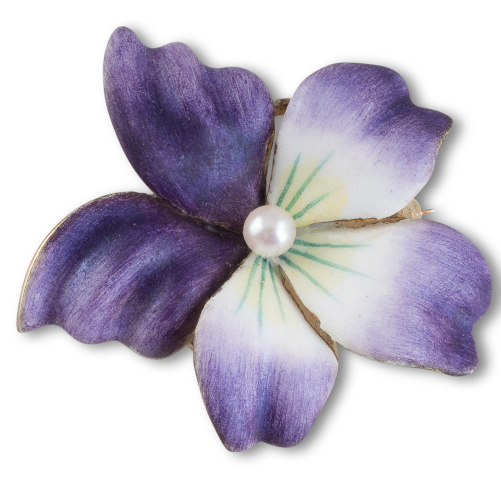 Violet Enamel Flower