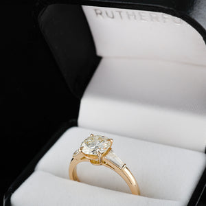 Diamond Ring with Tapered Baguettes