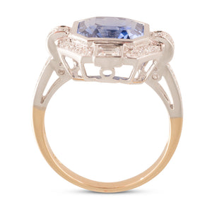 Sri Lankan Sapphire &  Diamond Ring
