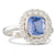Sapphire and Diamond Cluster ring