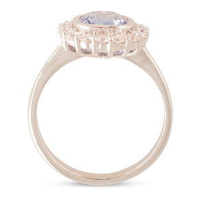 Sapphire and Diamond Cluster ring