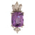 Purple Sapphire and Diamond Pendant