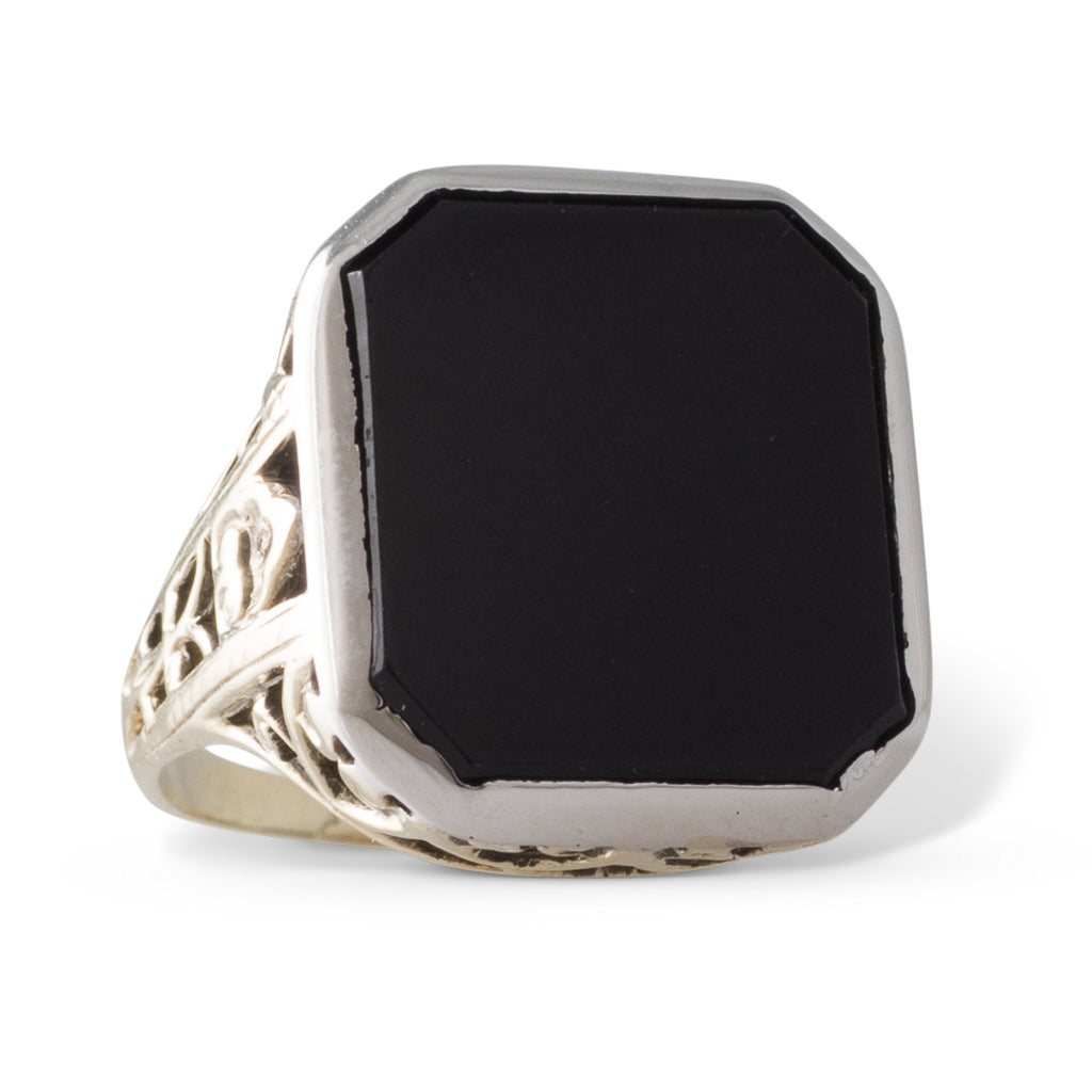 Antique Ring with Black Onyx