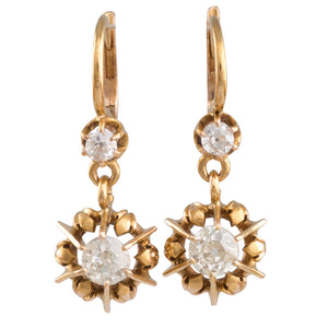 Antique Diamond Drop Earrings