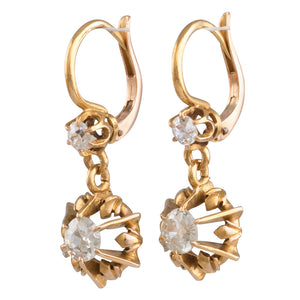 Antique Diamond Drop Earrings