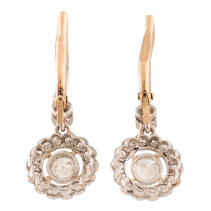 Floral Diamond Cluster Earrings
