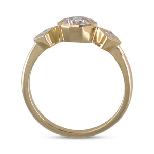 0.71ct Decagonal Diamond Ring