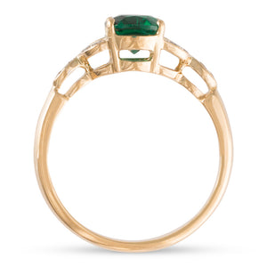 Zambian Emerald & Diamond Ring