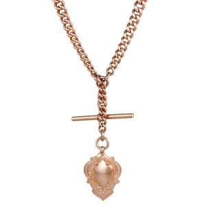 Antique Rose Gold Fob with Medal