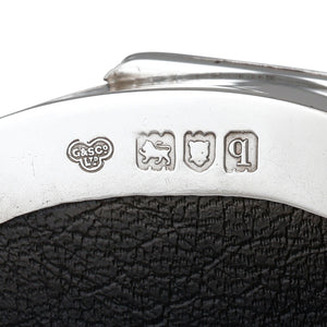 Round Sterling Pique Silver Box