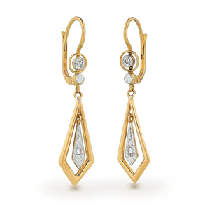 Antique Geometric Drop Earrings