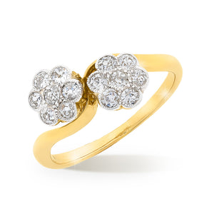 Antique Toi et Moi Diamond Ring