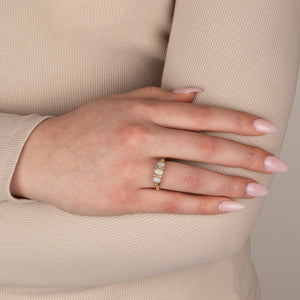 Antique Opal and Diamond Ring