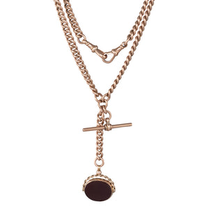 Rose Gold Albert Fob Chain