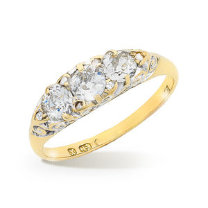 Antique Diamond Half Hoop Ring