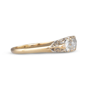 Antique Diamond Half Hoop Ring