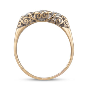 Antique Diamond Half Hoop Ring